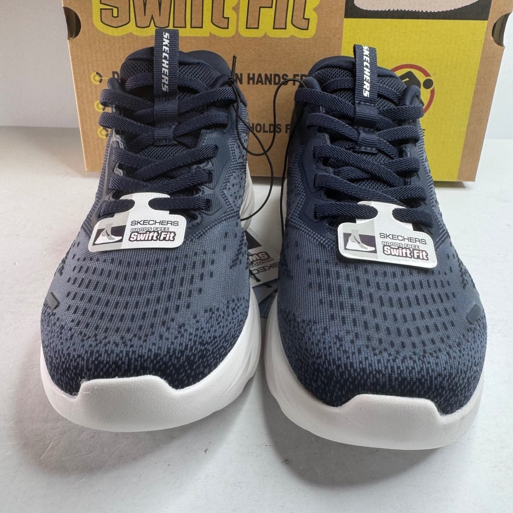 Skechers Hands Free Slip-ins Swift Fit Mens Navy Sneaker 66750S Size 8 - Picture 5 of 9